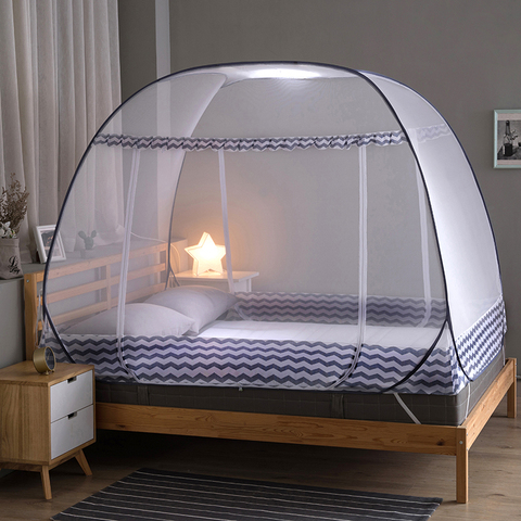 New Encryption Mosquito Net Mongolian Yurt Mosquito Net Three-Door Mosquito Net Home Double People Bed Tents Girl Room Bed Tents ► Photo 1/6