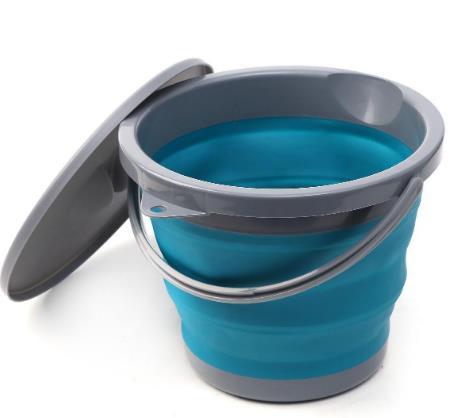 Folding Collapsible Bucket Camping Wash Up Outdoor Office Fishing Barrels with Lid Portable Storage Buckets ► Photo 1/6