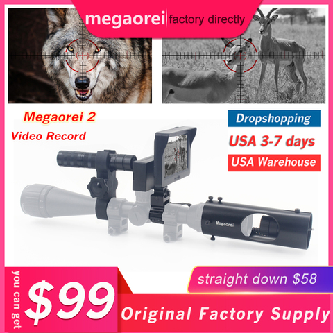 Megaorei 2022 Night Vision Riflescope Hunting Scopes Optics Sight Tactical 850nm Laser IR Waterproof Night Vision Camera ► Photo 1/1