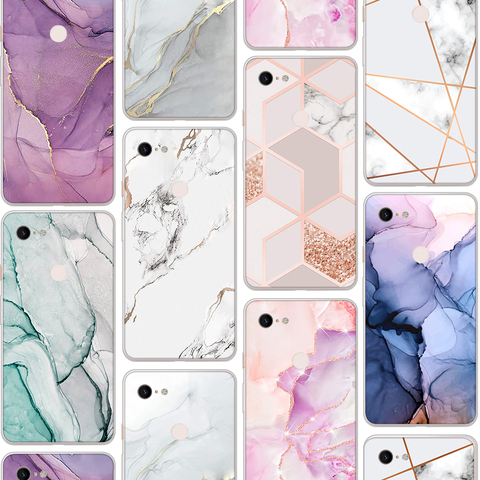 ciciber fashion Luxury Marble Case for Google Pixel 5 4 3 2 XL Soft Silicone TPU for Google Pixel 4a 3a XL Funda Coque Cover ► Photo 1/6