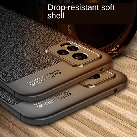 For VIVO S7 S6 V20 V17 X50 X30 Pro Y20 Shockproof Case Luxury Litchi Grain Pattern Soft TPU Silicone Cover for IQOO 5 Pro U1 Z1X ► Photo 1/6