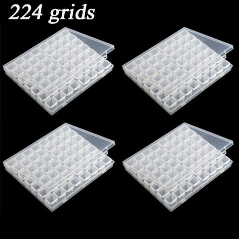 28/56/224 Slots Plastic Storage Box Diamond Painting Kits Nail Art Rhinestone Toole Beads Storage Box Case Organizer Holder Sale ► Photo 1/6