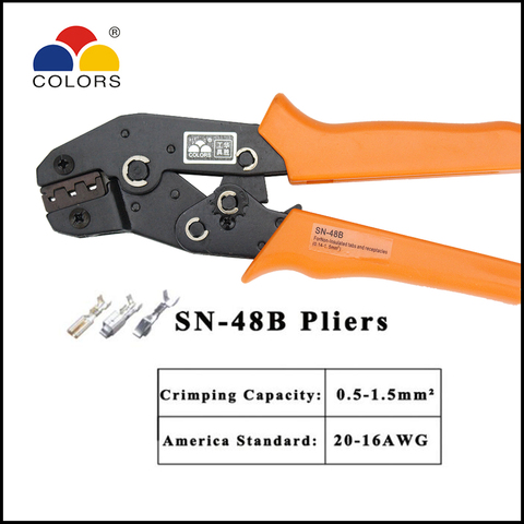 mini european style crimping pliers SN-48B crimping tool crimping plier 0.5-2.5mm2 AWG20-13 multi tool TAB 2.8,4.8 Terminal ► Photo 1/6