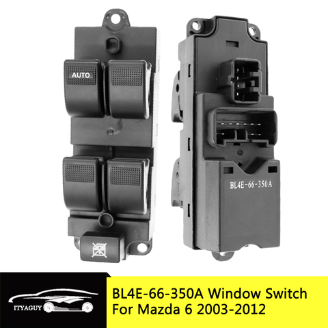 BL4E-66-350A Front Left Electric Power Window Switch Lifter Control Switch Regulator Button For Mazda 6 2003-2012 BL4E-66-350 ► Photo 1/6