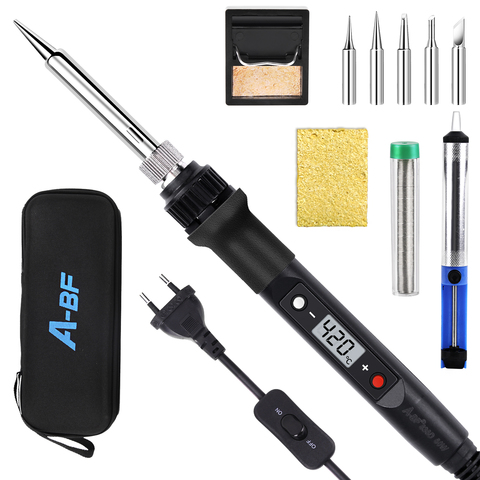 Soldering Iron Kit Set 60W Digital LCD Switch A-BF 836D Welding Iron Temperature Adjustable Electric Tools Soldering Tips ► Photo 1/1