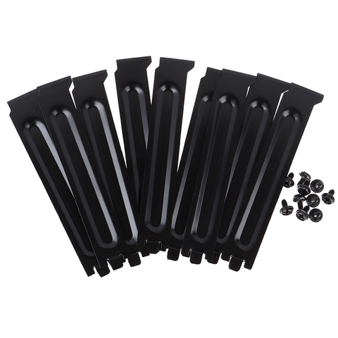 10pcs Black PCI Chassis Slot Covers Bracket with Screws, Dust Filter Blanking Plate Covers Bracket  Hard Steel PCI Slot ► Photo 1/6