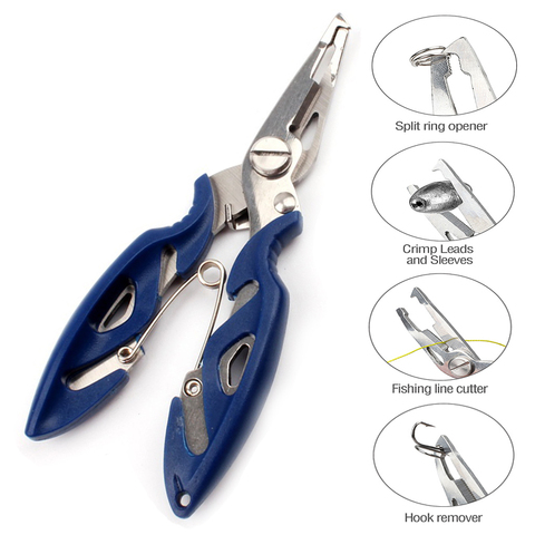 New Steel Fishing Plier Scissor Braid Line Lure Cutter Hook Remover Tackle Tool  Cutting Fish Use Scissors Fishing Pliers 