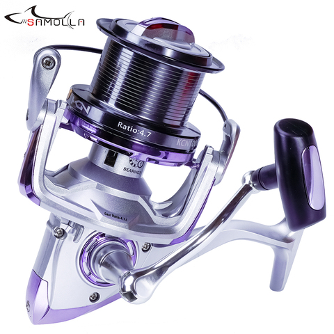 2022 Spinning Fishing Reel Super Light 12+1BB High Speed 4.7:1 31KG Max Drag Saltwater Trolling Surf Metal Spoon Moulinet Peche ► Photo 1/6