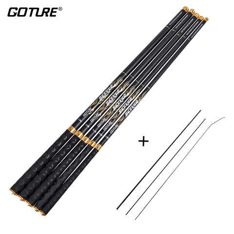 Goture Seeker Telescopic Fishing Rod Carbon Fiber 3.6m 4.5m 5.4m 6.3m 7.2m Carp Stream Fishing Rod Tenkara Feeder Rod Hand Pole ► Photo 1/6