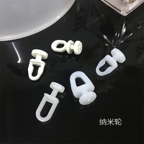 60Pcs White Plastic Rail Curtain Conveyor Hook Rollers Home Curtains Hanger HHooks Accessories ► Photo 1/6