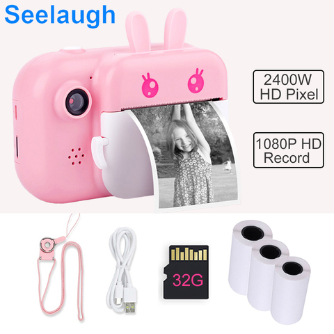 Camera For Kids Children Camera Instant Print 1080P HD Camera With Thermal Photo Paper Toys Camera Birthday Gifts Children Toys ► Photo 1/6