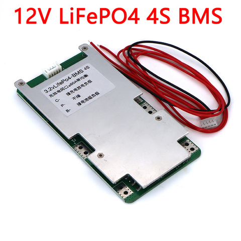 12V BMS 3.2V 4S LiFePO4 Lithium Battery pack 60A 150A for Energy Storage solar system PCB With Balance ► Photo 1/6
