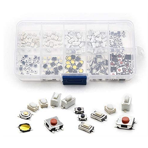 250 Pcs.10 Different Types Of Tactile Remote Control Push-buttons For Different