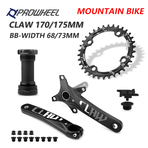 PROWHEEL 104BCD 175mm 170mm Cranks 30/32/34/36/38/40/42/44/46/48/50/52T Sprocket with Bottom Bracket Mountain Bicycle Crankset ► Photo 1/6