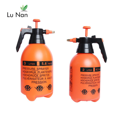 2L/3L Orange Hand Pressure Trigger Sprayer Bottle Adjustable Copper Nozzle Head Manual Air Compression Pump Spray Bottle 1 Pcs ► Photo 1/6