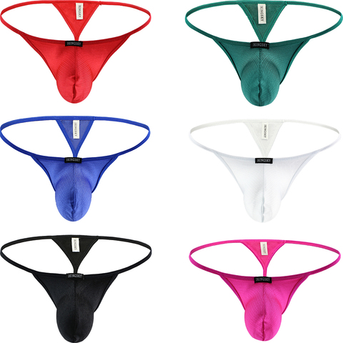 Men's Big Pouch G-string Underwear Sexy Low Rise Y-back Men Under Panties ► Photo 1/6
