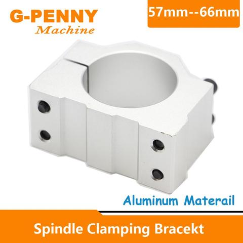 Free Shipping CNC Spindle Motor fixture 57mm,58mm,60mm,62mm,64mm,65mm,66mm Spindle Clamping bracekt Aluminium fixture ► Photo 1/6