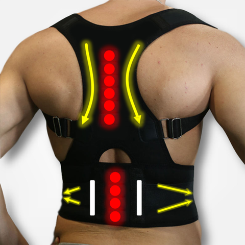 Magnetic Posture Corrector for Women Men Orthopedic Corset Back Support Belt Pain Back Brace Support Belt Magnets Therapy B002 ► Photo 1/6