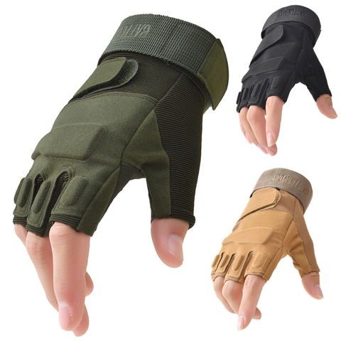 Outdoor Tactical Gloves Airsoft Sport Gloves Half Finger Military Men Women Combat Shooting Hunting Fitness Fingerless Gloves ► Photo 1/6