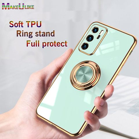 Ring Soft Case For Huawei P40 Pro Plus P30 P20 Pro Case Anti-drop Stand Cover For Huawei Mate 30 20 Pro Honor 30 20 V30 Pro Case ► Photo 1/6