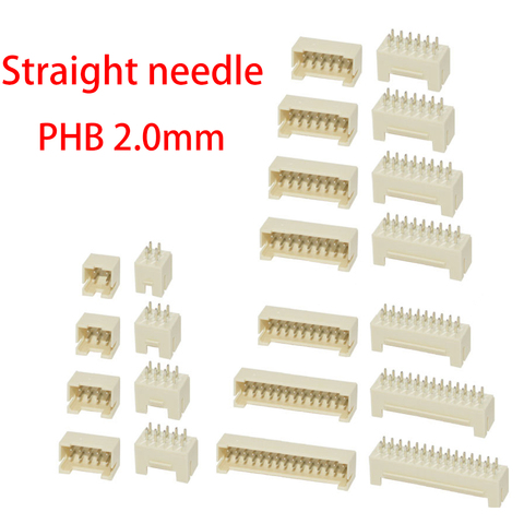 10pcs/lot NEW Original  PHB 2.0mm pitch straight needle seat buckle double row 2x2 3 4 5 6 8p connector PHSD ► Photo 1/1