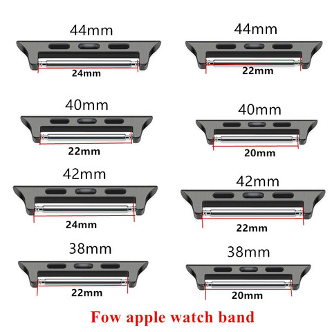 10Pcs/Lot Stainless Steel Adapter 1:1 for Apple Watch Band adapter Replacement 38mm 40mm 42mm 44mm Strap Connector Accessories ► Photo 1/6