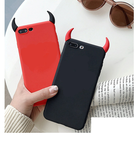 Devil Horns Demon Angle Soft Silicone Case Cover for Huawei Honor 10i 5X 6C 6X 7A 7C 7S 7X 8A 8C 8S 8X Max Lite Phone Cases ► Photo 1/6