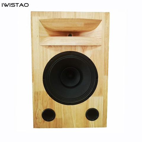 IWISTAO HIFI 12 Inches Bass Speaker Plus Tweeter Horn Empty Cabinet 1pc Solid Wood Inverted No Speaker Unit for Tube Amp DIY ► Photo 1/4