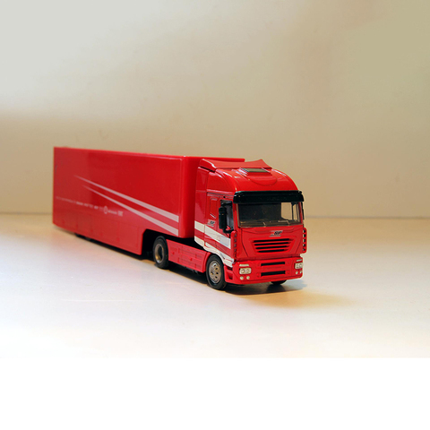 Truck Model Toy 37CM 1/43 Scale Diecast Heavy Alloy Container truck vehicle Model Simulation Metal Truck Trailer Toys ► Photo 1/5