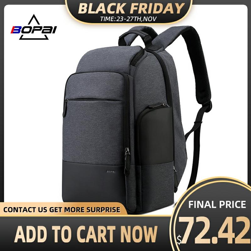 BOPAI 17 Inch Laptop Backpack Large Men Travel Backpack 40 Litres Weekend Travelling Big Backpack Male Waterproof back pack ► Photo 1/6