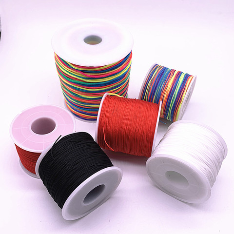 New 0.4--1.5mm 10Meters/lot Nylon Cord Thread Chinese Knot Macrame Cord Bracelet Braided String DIY Tassels Beading Thread ► Photo 1/6