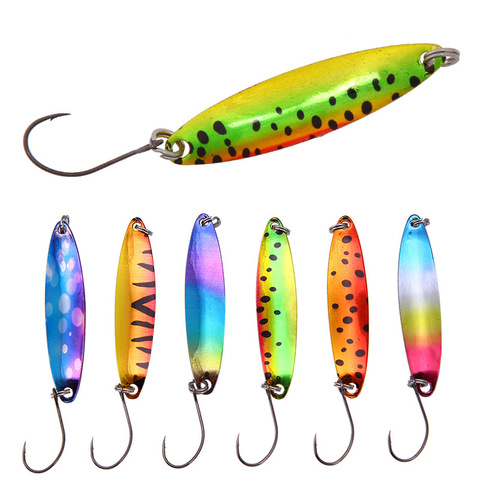 Walking fish 1PCS 4.5cm 5g fishing bait fishing metal spoon lure bait for trout bass spoons small hard glitter Spinner spoon ► Photo 1/6