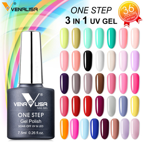3 in 1 UV Gel Polish One Step Gel Lacquer VENALISA Soak off Organic UV LED Nail Gel Varnish Nail Art Salon New Arrival Varnish ► Photo 1/6