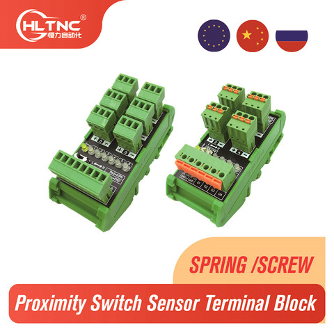 Two-wire Three-wire Plc Input Module 4 6 way Proximity Switch Sensor Terminal Block Photoelectric Conversion Board Npn / Pnp ► Photo 1/6