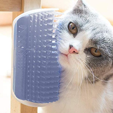 Pet Product For Cat Self Groomer Wall Brush Corner Cat Massage Self Groomer Comb Brush With Catnip Cat Rubs with a Tickling Comb ► Photo 1/6