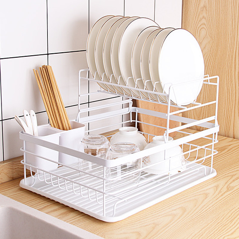 Stainless Steel Dish Drain Rack kitchen storage holder box