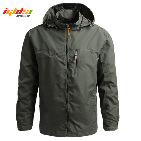 Men's Spring Softshell Jacket Autumn Streetwear Tactical Bomber Windbreaker Jackets Male Hooded Hip-hop Pilot Windproof Coats ► Photo 1/6