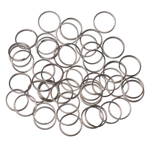 50pcs Metal Keyring Keychain Split Ring 8mm 10mm 12mm Key Holder Rings Women Men DIY Key Chains Accessories ► Photo 1/6