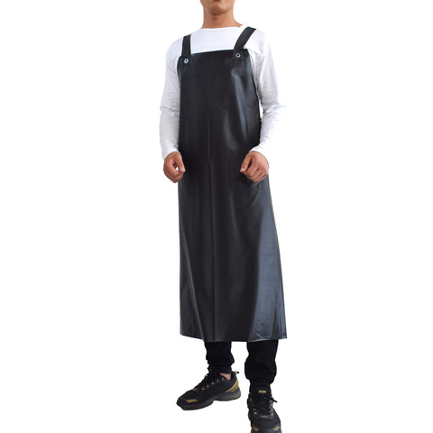 Apron waterproof and oil-proof thickened lengthened acid and alkali resistant apron ► Photo 1/6