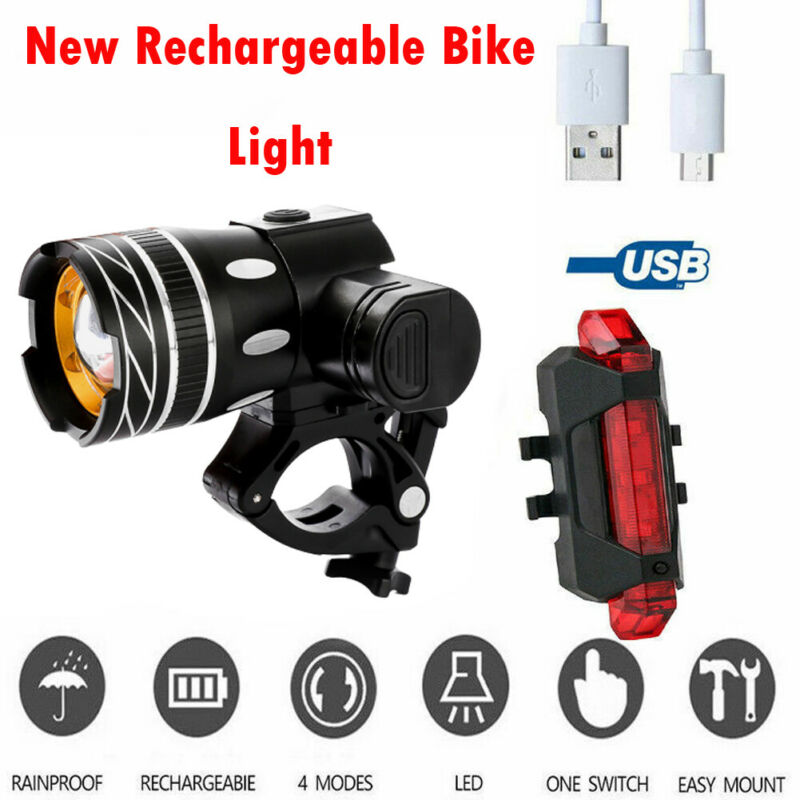15000LM XM-L T6 Rechargeable with USB Bicycle Light Bike Front Headlight LED MTB