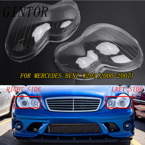 Car Headlight Lens Glass Lampshade Lamp Cover Headlight Cover Headlight Lens Lampshade For Mercedes Benz W203 C-Class 2000-2007 ► Photo 1/6