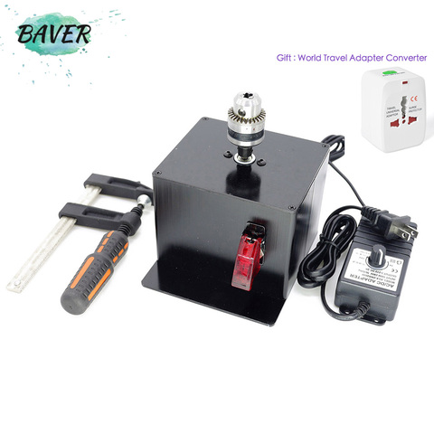 Baver Leather Craft Electric Bench Burnisher Polish Machine Set polishing Buffing Tool DIY ► Photo 1/6