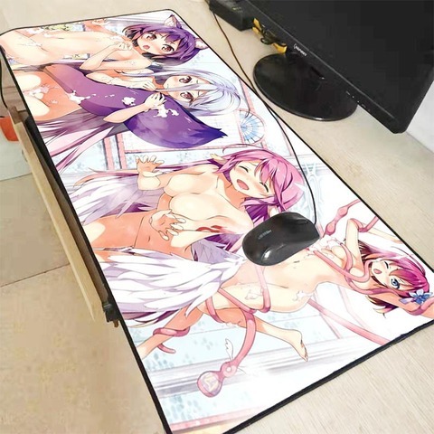 XGZ Sexy Anime Girl Large Gaming Mouse Pad Lock Edge Mouse Mat Laptop Computer Desk Pad Keyboard Mat Mousepad for CSGO DOTA XXL ► Photo 1/6