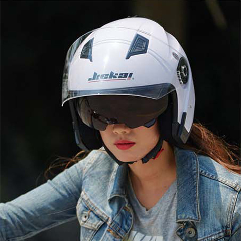 Dual Lens Vintage Helmet Motorcycle Racing Half Helmets Four Seasons Helmets Motorbike Casco Go Kart Scooter Motor Van Casque ► Photo 1/6