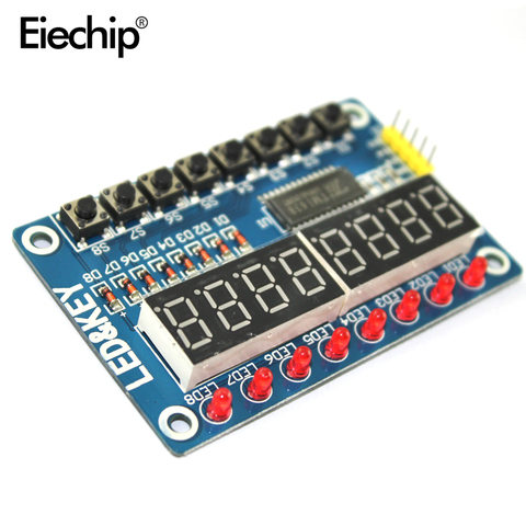 TM1638 LED Display Module 16 Keys 7 Segment 8Bit Digital Display Button Driver Board  LED Digital Tube For Arduino DIY ► Photo 1/5