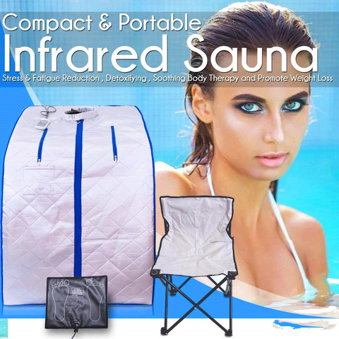 Portable Far Infrared Sauna Spa Slimming  Negative Ion Detox Therapy Personal Fir Sauna Folding Chair Cabin Room Sauna Heater ► Photo 1/6