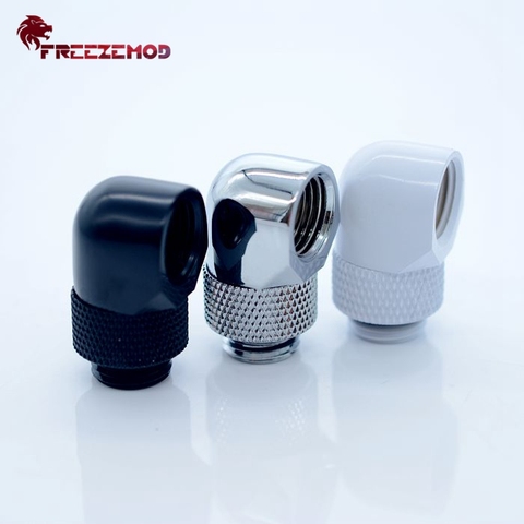 FREEZEMOD high quality 360 degree rotary elbow adapter 90 degree right angle computer pc water cooler fitting.HXZWT-B90 ► Photo 1/5