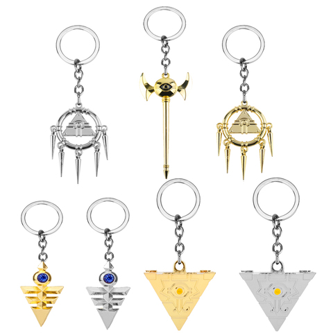 Japanese DC Comic Pendant Keyring Keychains Cartoon Yu-Gi-Oh! Weapon Theme Enamel Key Chain Millennium Wheel Wisdom Keyrings ► Photo 1/6