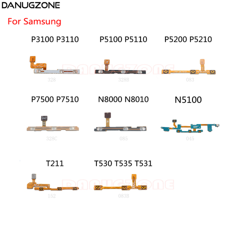 Power Button On / Off Volume Mute Switch Button Flex Cable For Samsung P5200 P5210 P5100 P3100 P7500 N8000 N5100 T211 T531 T530 ► Photo 1/6