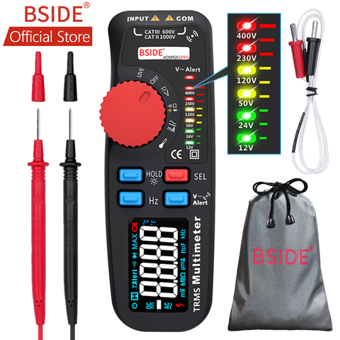 BSIDE ADM92CL Voltmeter Digital True RMS Multimeter 6000 Counts Auto-Range Voltage Amp Ohm Hz Cap Temp Diode Continuity Tester ► Photo 1/6